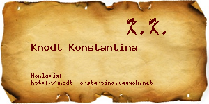 Knodt Konstantina névjegykártya